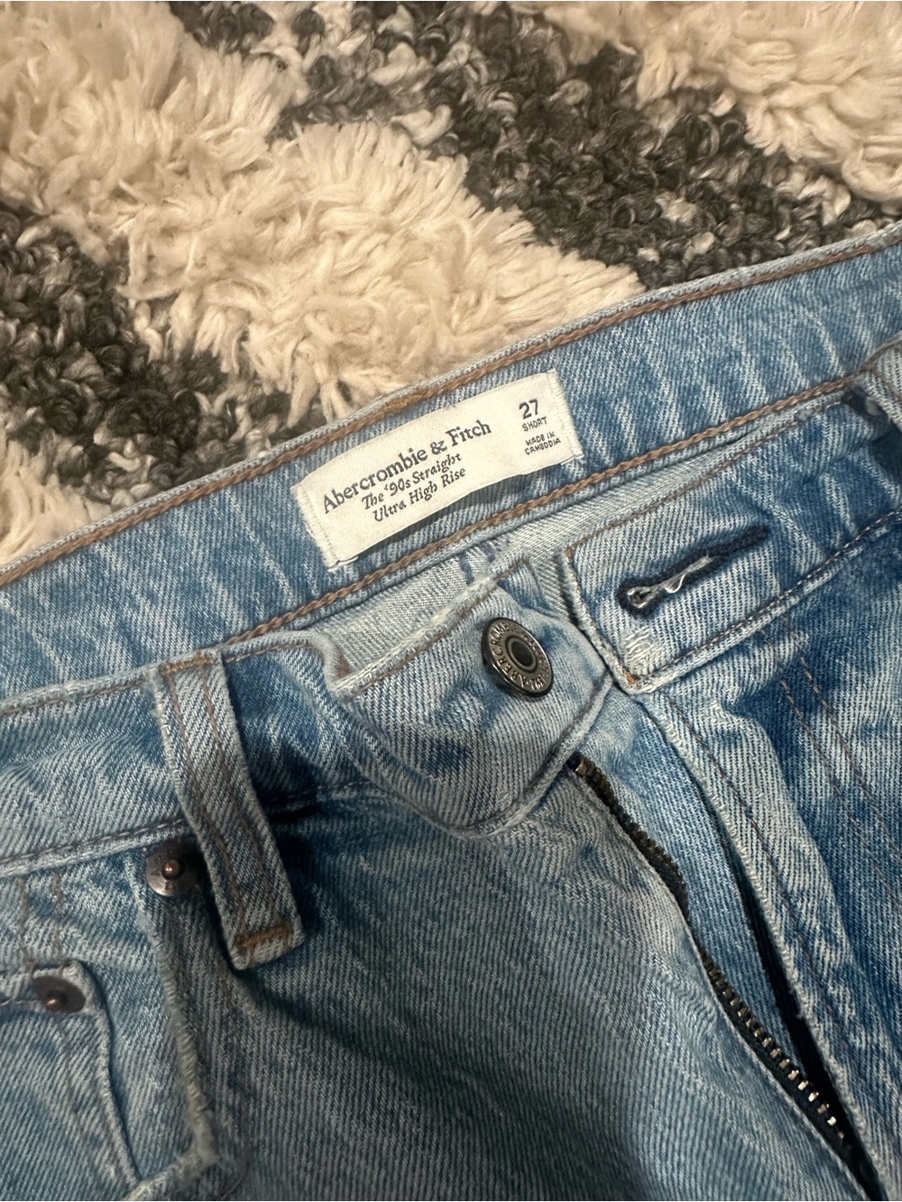 Abercrombie & Fitch Light Blue High-Rise Denim Jeans